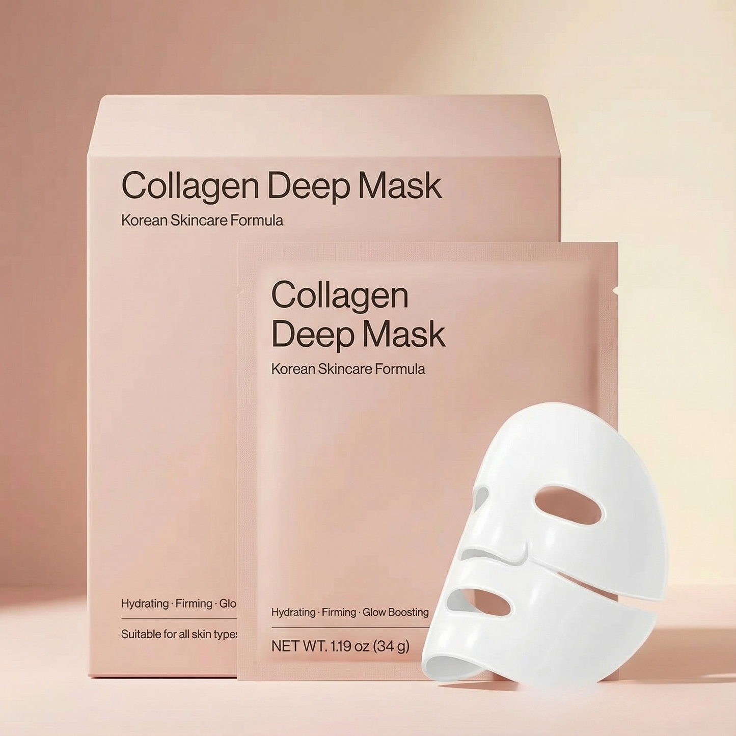 + 5 מסכות פנים קוריאניות עם קולגן VelVet™ בחינם